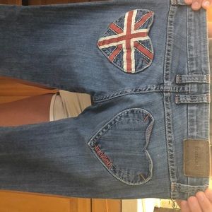 Chic low rise flare jeans